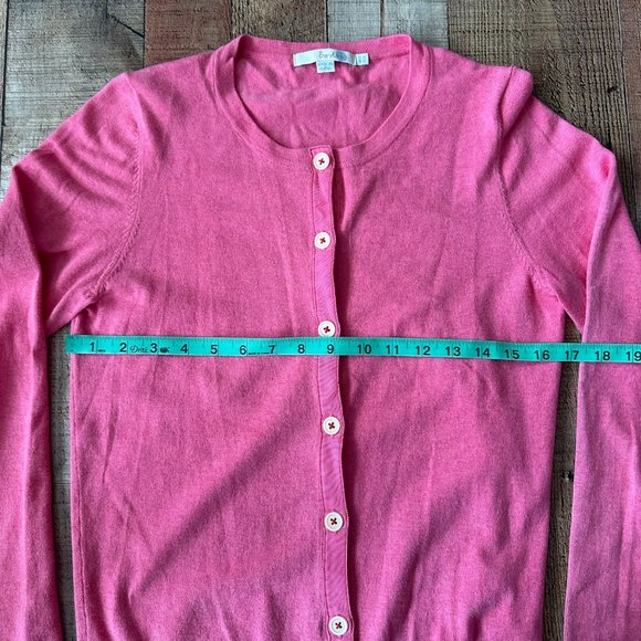 Pink Button-Up Cardigan Sweater Long Sleeve Womens Medium Boden Cotton Blend - Picture 2 of 6